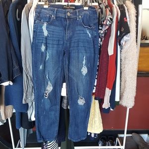 Express Ripped Cropped Jean Leggings | Size 6